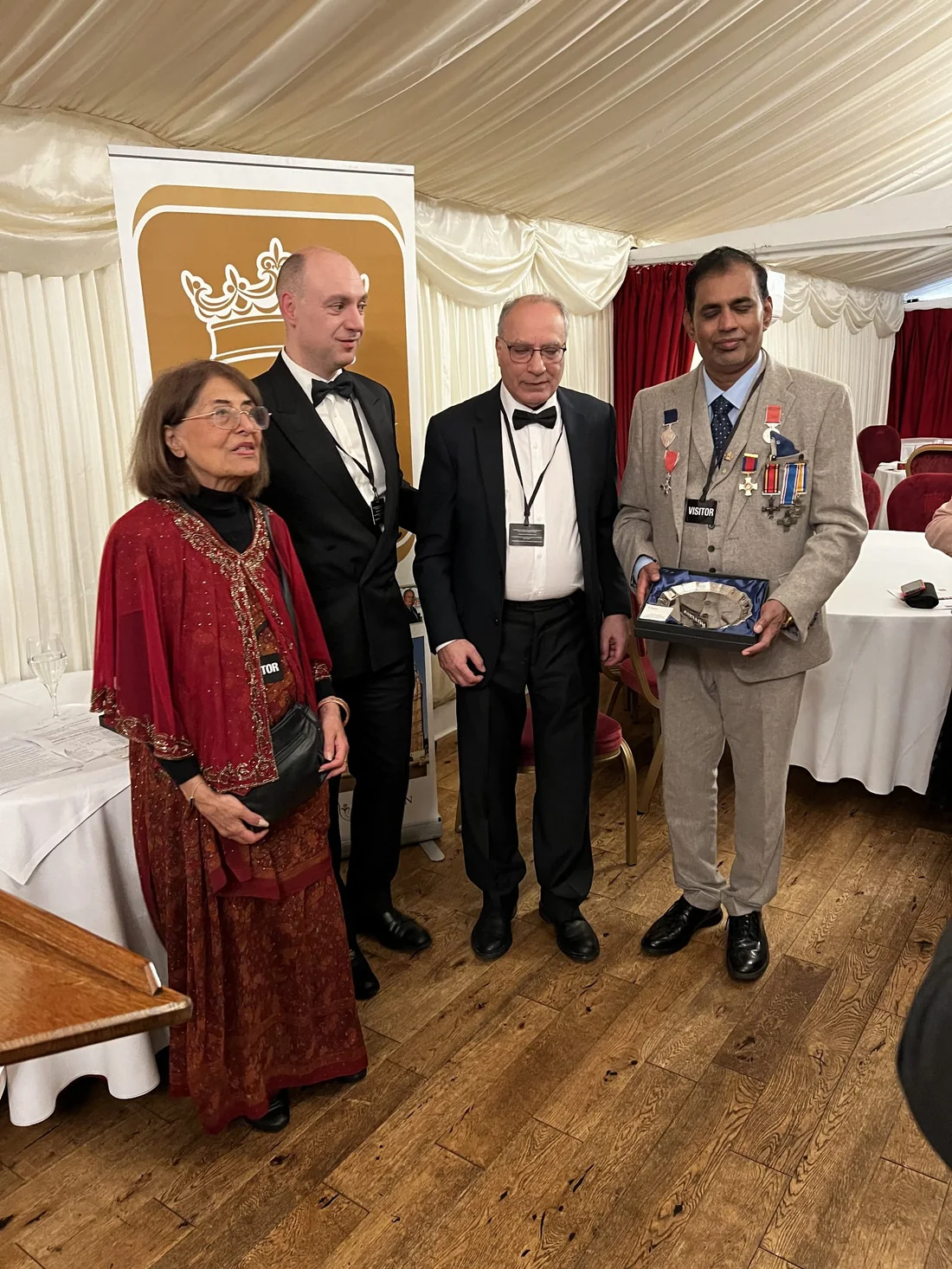 Receiving the British Community Honours Award