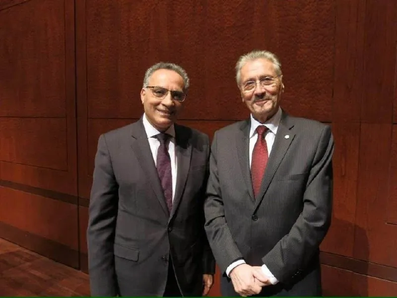 With President Emil Constantinescu of Romania
